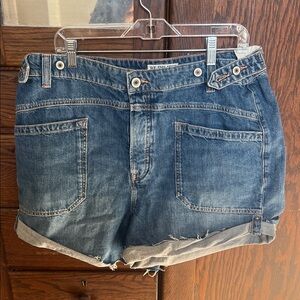 We The Free Dark Blue Jean Shorts